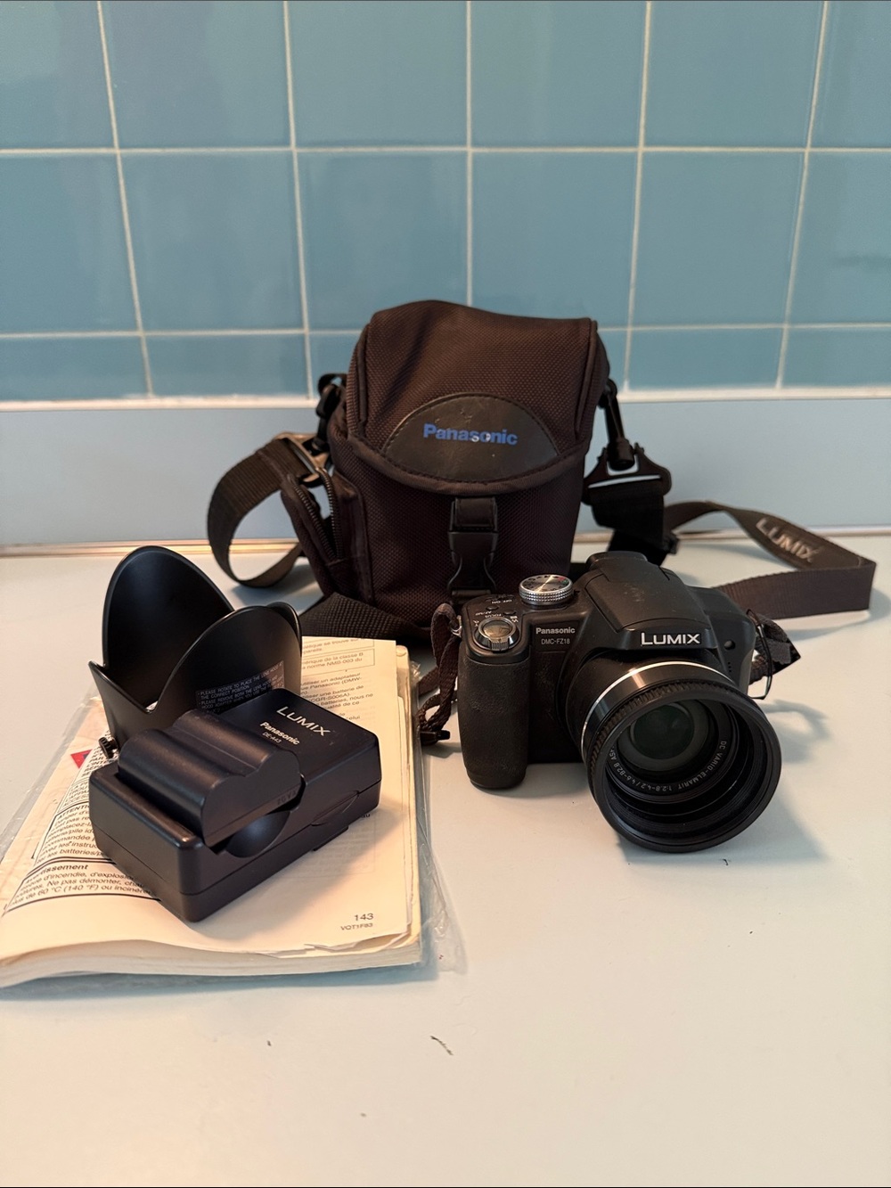 Panasonic Lumix Black Compact DSLR-Style Camera with Bag and Accessories